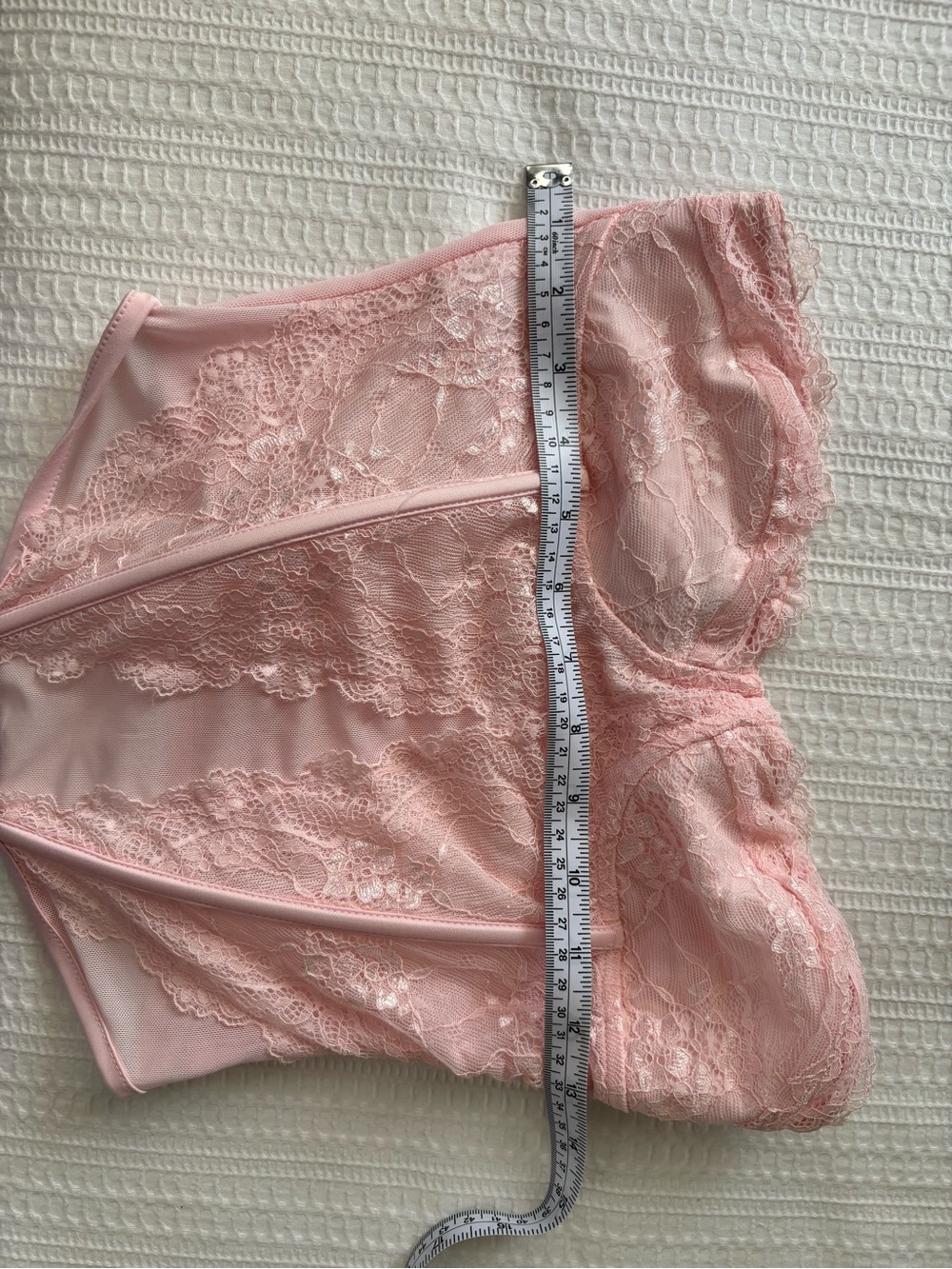 I am GIAStrapless Lace Bustier Corset Top - Light Pink - Picture 8 of 8